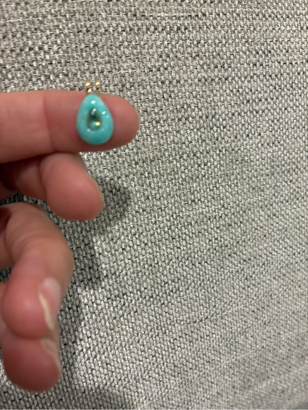 Turquoise Teardrop Pendant Charm - Picture 2 of 2